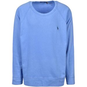 Polo Ralph Lauren, Heren, Sweatshirts & Hoodies, Blauw, Maat: L Katoen,