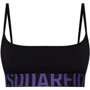 Dsquared2, Dames, Ondergoed, Zwart, Maat: L Katoen,