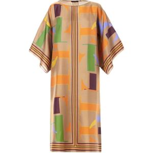 Carolina Herrera, Dames, Jurken, Veelkleurig, Maat: S Zijde,