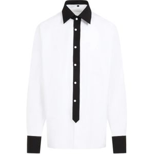 Prada, Heren, Overhemden, Wit, Maat: S Katoen,