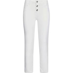 Liu Jo, Dames, Jeans, Wit, Maat: W25 Katoen,