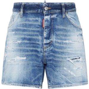 Dsquared2, Heren, Korte broeken, Blauw, Maat: S Denim,