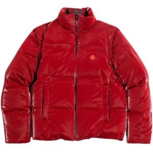 Moncler, Heren, Jassen, Rood, Maat: L Nylon,