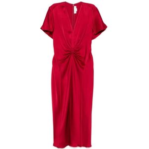 Victoria Beckham, Dames, Jurken, Roze, Maat: S Leer,