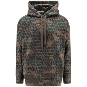 Camouflage Print Hoodie - Sweater