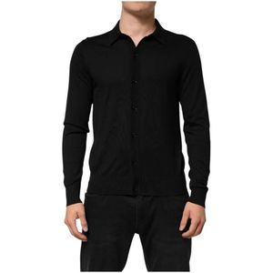 Dolce & Gabbana, Heren, Truien, Zwart, Maat: M Zijde,