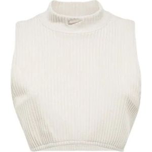 Nike, Dames, Tops, Wit, Maat: S Katoen,