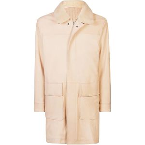 Eleventy, Heren, Mantels, Beige, Maat: L Wol,