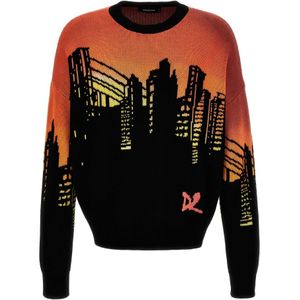 Dsquared2, Heren, Truien, Veelkleurig, Maat: L Katoen,