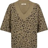 MOS Mosh, Dames, Truien, Bruin, Maat: S Wol,