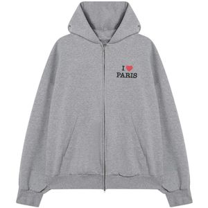 Balenciaga - Zip-Through Hoodie - Grijs - Dames