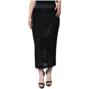 Dolce & Gabbana, Dames, Rokken, Zwart, Maat: M Zijde,