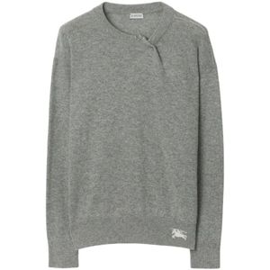 Burberry, Dames, Truien, Grijs, Maat: M Kasjmier,