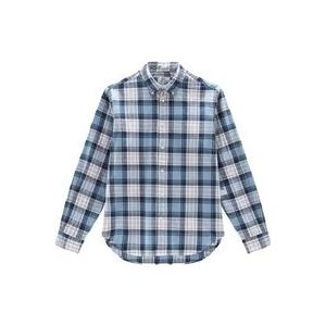 Woolrich Casual Katoenen Overhemden voor Heren , Blue , Heren , Maat: M