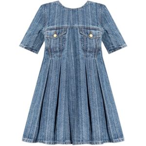 Ganni, Dames, Jurken, Blauw, Maat: XS Denim,