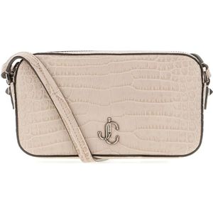 Jimmy Choo, Dames, Tassen, Beige, Maat: ONE Size Leer,