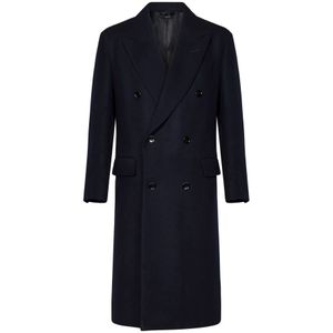 Tom Ford, Heren, Mantels, Blauw, Maat: XL Wol,