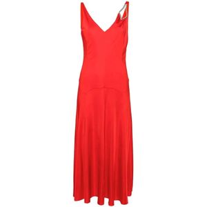 Lanvin, Dames, Jurken, Rood, Maat: S Viscose,