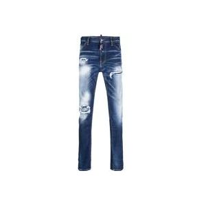 Dsquared2 Cool Guy Slim Jeans in Vervaagd Blauw , Blue , Heren , Maat: 2XL