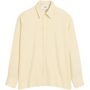 Ami Paris, Dames, Blouses & Shirts, Beige, Maat: M Wol,
