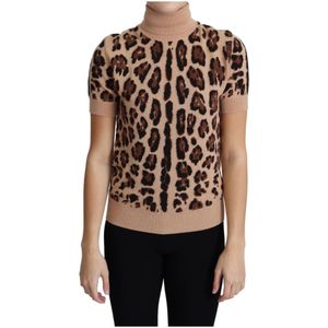 Dolce & Gabbana, Dames, Truien, Beige, Maat: S Wol,
