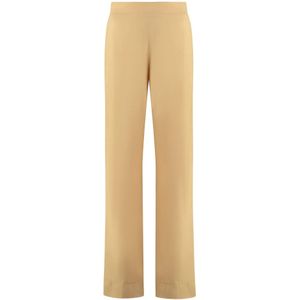 Jil Sander, Dames, Broeken, Beige, Maat: 2XS Satijn,