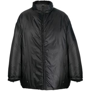 Valentino, Heren, Jassen, Zwart, Maat: S Zijde,