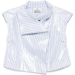 Vivienne Westwood, Dames, Blouses & Shirts, Blauw, Maat: L Katoen,