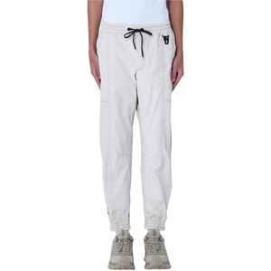 Moncler, Heren, Broeken, Beige, Maat: M Nylon,