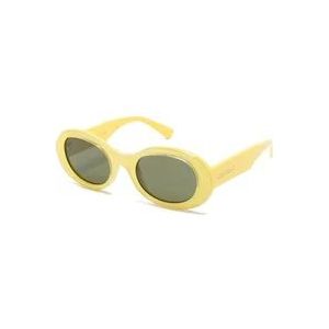 Gucci Gele zonnebril met originele hoes , Yellow , Dames , Maat: 52 MM