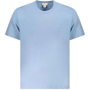 Calvin Klein, Heren, Tops, Blauw, Maat: L Katoen,