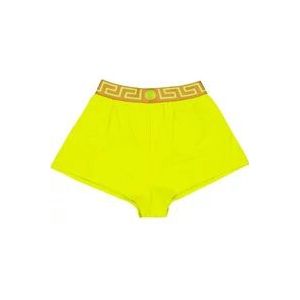 Versace Korte zwembroek met Medusa-print , Yellow , Dames , Maat: XL