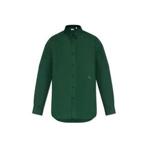 Burberry Geborduurd overhemd , Green , Heren , Maat: XS