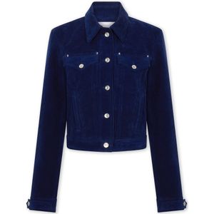 Rabanne, Dames, Jassen, Blauw, Maat: 2XS Velours,