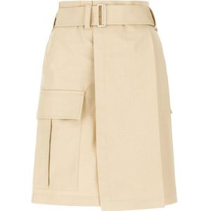 Kenzo, Dames, Rokken, Beige, Maat: 2XS Katoen,
