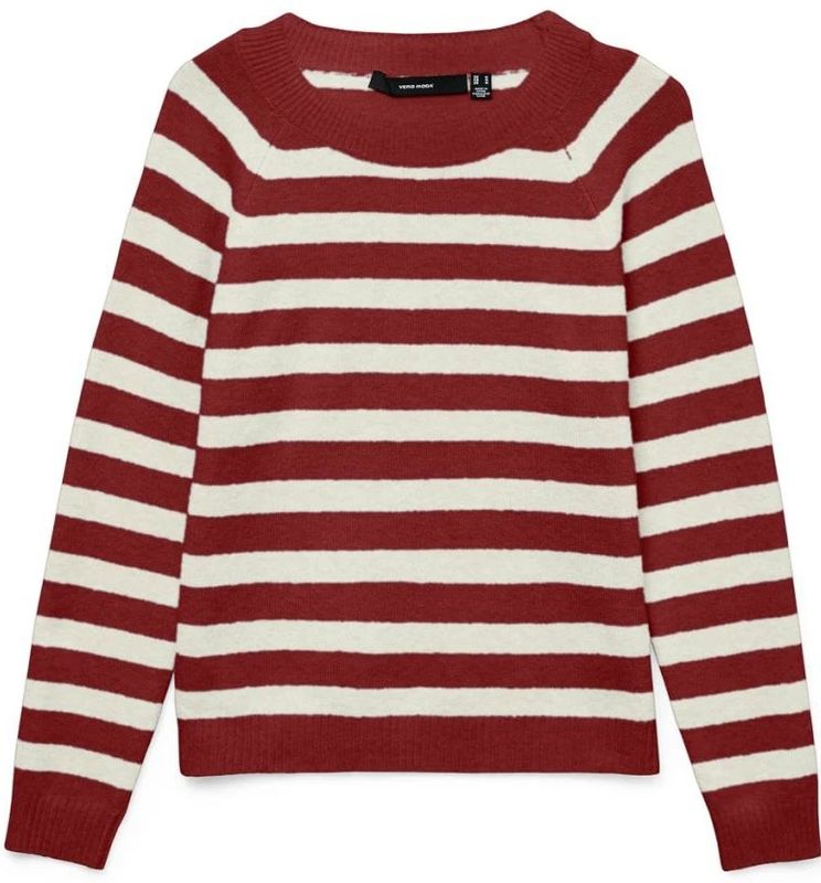 Vero Moda - Vmdoffy LS O-Neck Blouse Noos - Bordeauxrood - Trui