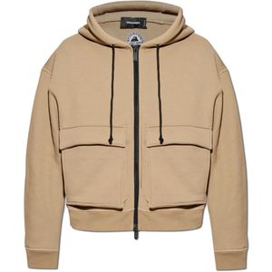 Dsquared2, Heren, Sweatshirts & Hoodies, Beige, Maat: M Katoen,