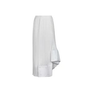 Lanvin Witte Geplooide Midi Rok , White , Dames , Maat: XS