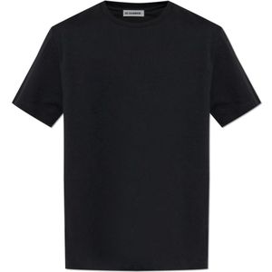 Jil Sander - Logo T-Shirt - Zwart - Heren - Katoen