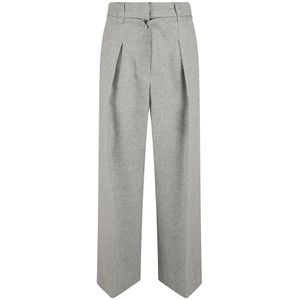 Brunello Cucinelli, Dames, Broeken, Grijs, Maat: 2XS