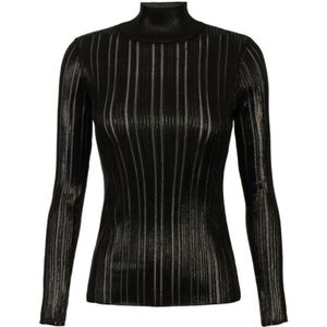 Elisabetta Franchi, Dames, Truien, Zwart, Maat: XS Poliester,