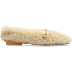 Ferragamo, Dames, Schoenen, Beige, Maat: 39 1/2 EU Leer,