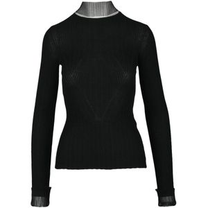Sportmax, Dames, Truien, Zwart, Maat: XS Wol,