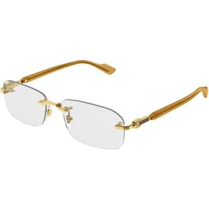 Gucci - GG1221O 006 - Optische Monturen - Goud - Metaal - Kwadraat