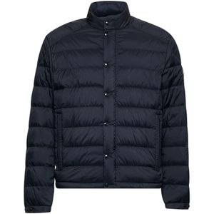 Moncler, Heren, Jassen, Blauw, Maat: L Zijde,