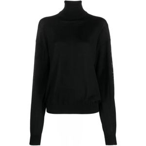 Saint Laurent, Dames, Truien, Zwart, Maat: M Wol,