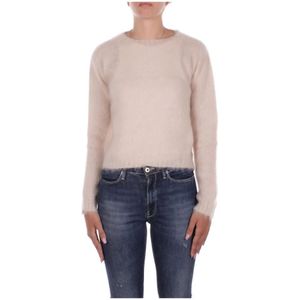 Max Mara Studio, Dames, Truien, Beige, Maat: 3XS Mohair,
