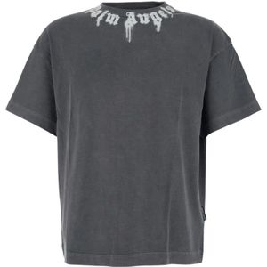 Palm Angels - Grijs - T-shirt - Heren - Katoen