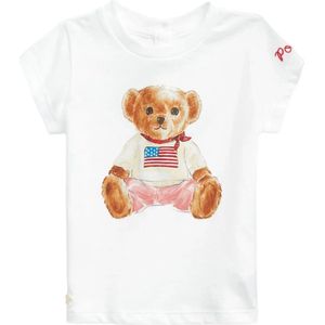 Polo Ralph Lauren, unisex, Tops, Wit, Maat: 80 CM Katoen,