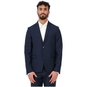 Patrizia Pepe, Heren, Pakken, Blauw, Maat: XS Wol,